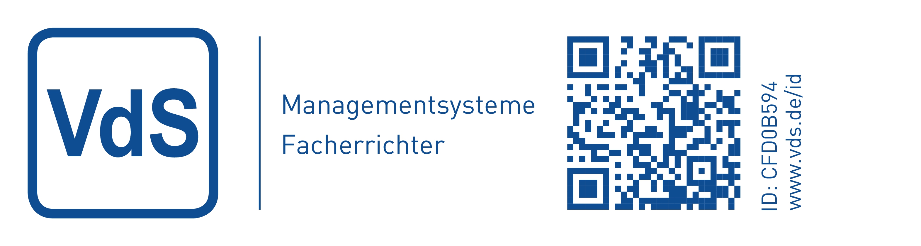 VdS-anerkannter Facherrichter · Managementsysteme · ID CFD0B594